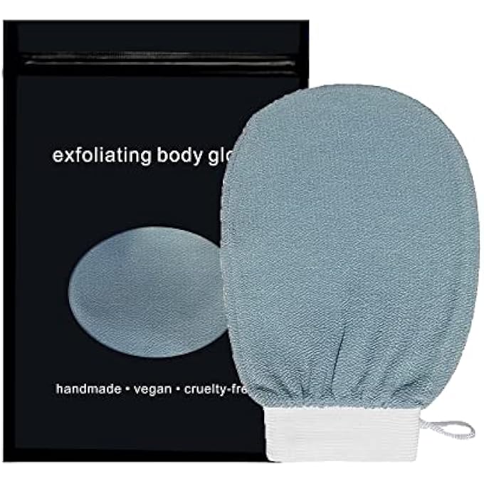 Juformin Shower Gloves, Exfoliating Glove, Scrub Gloves, Exfoliating Bath Glove, Exfoliating Mitt, Special Body Scrubber for Removes Dead Skin without Damaging the Skin (blue) - Image 1